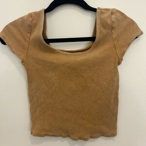 Wild Fable Dark Yellow Crop Top